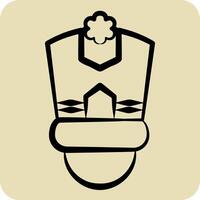 Icon Top Hat. related to Parade symbol. hand drawn style. simple design illustration vector