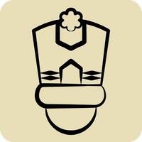 Icon Top Hat. related to Parade symbol. hand drawn style. simple design illustration vector