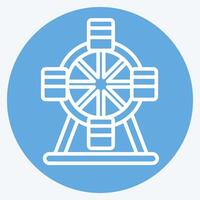 Icon Verris Wheel. related to Parade symbol. blue eyes style. simple design illustration vector