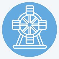 Icon Verris Wheel. related to Parade symbol. blue eyes style. simple design illustration vector