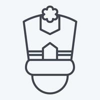 Icon Top Hat. related to Parade symbol. line style. simple design illustration vector