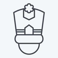 Icon Top Hat. related to Parade symbol. line style. simple design illustration vector