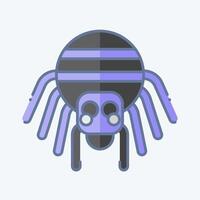 Icon Spider. related to Halloween symbol. doodle style. simple design illustration vector