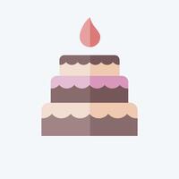 Icon Cake. related to Woman Day symbol. flat style. simple design illustration vector