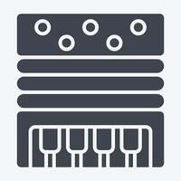 Icon Accordion. related to Parade symbol. glyph style. simple design illustration vector