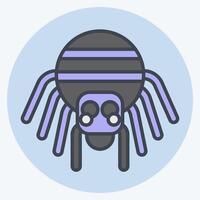 Icon Spider. related to Halloween symbol. color mate style. simple design illustration vector