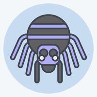 Icon Spider. related to Halloween symbol. color mate style. simple design illustration vector