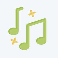 Icon Musical Notes. related to Parade symbol. flat style. simple design illustration vector