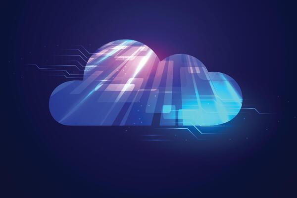 Cloud computing, Cyber technology background, internet data storage, database and mobile server concept, Cloud Computing network with internet icons. illustration
