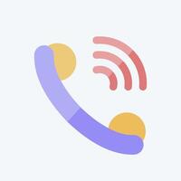 Icon Calling. related to Remote Working symbol. flat style. simple design illustration vector