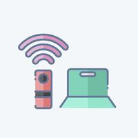 Icon Remote Working Office 2. related to Remote Working symbol. doodle style. simple design illustration vector