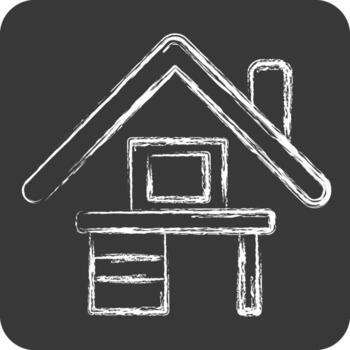 Icon Remote Work. related to Remote Working symbol. chalk Style. simple design illustration vector
