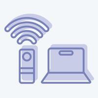 Icon Remote Working Office 2. related to Remote Working symbol. two tone style. simple design illustration vector