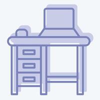 Icon Workplace. related to Remote Working symbol. two tone style. simple design illustration vector