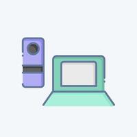 Icon Remote Working. related to Remote Working symbol. doodle style. simple design illustration vector