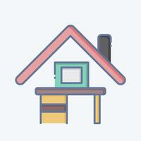 Icon Remote Work. related to Remote Working symbol. doodle style. simple design illustration vector