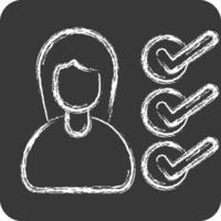 Icon Work Tasks. related to Remote Working symbol. chalk Style. simple design illustration vector