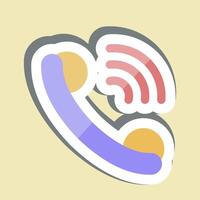 Sticker Calling. related to Remote Working symbol. simple design illustration vector