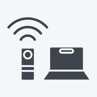 Icon Remote Working Office 2. related to Remote Working symbol. glyph style. simple design illustration vector