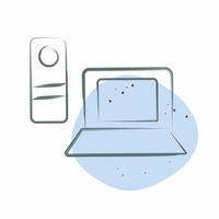 Icon Remote Working. related to Remote Working symbol. Color Spot Style. simple design illustration vector