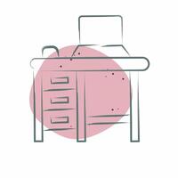 Icon Workplace. related to Remote Working symbol. Color Spot Style. simple design illustration vector