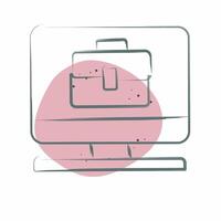 Icon Remote Worker. related to Remote Working symbol. Color Spot Style. simple design illustration vector