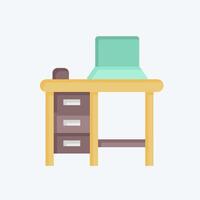 Icon Workplace. related to Remote Working symbol. flat style. simple design illustration vector