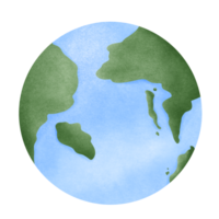 planeta tierra, símbolo de vida, naturaleza, base, ecología, internacional eventos, acuarela mano dibujado ilustración tierra globo png