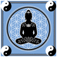 buddha meditation yin yang blomma av liv png