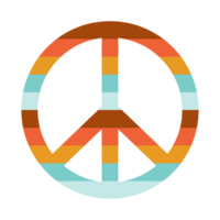 Retro Peace Sign Design Element png