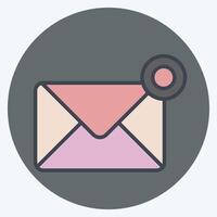 Icon Notification. related to Remote Working symbol. color mate style. simple design illustration vector