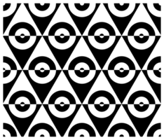 Black And White 1960s Style Two Tone Ska Mod Diamonds And Circles Background Pattern png