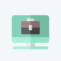 Icon Remote Worker. related to Remote Working symbol. flat style. simple design illustration vector