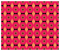 retro anos setenta meio século moderno ampla Rosa e laranja círculos geométrico fundo padronizar png