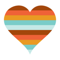 Retro Heart Design Element png