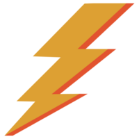 Yellow And Red Lightning Bolt png