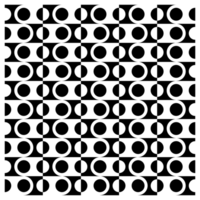 Retro Style Black and White Abstract Circles Sixties Pattern png