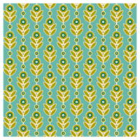 retro moderno abstrato ouro e verde vintage flores e folhas padronizar png