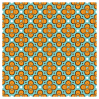 retro modern midden eeuw oranje en blauw abstract cirkels patroon png