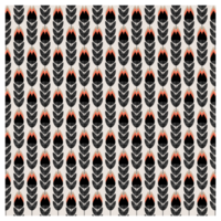 Mid Century Modern Retro Style Seventies Tulip Flowers Pattern png