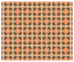 Retro Mid Century Orange And Brown Seventies Style Circles Pattern png