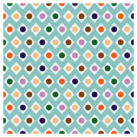 retro jaren zeventig midden eeuw kleurrijk cirkels en diamanten patroon png