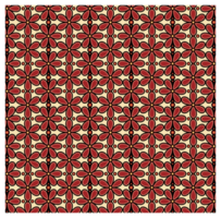 Jaren 60 jaren 70 stijl retro wijnoogst midden eeuw rood madeliefje bloem patroon png