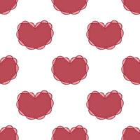 Seamless pattern with hand drawn heart doodle for decorative print, wrapping paper, greeting cards and fabric vector