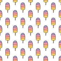 Seamless pattern with ice cream doodle for decorative print, wrapping paper, greeting cards, wallpaper and fabric vector