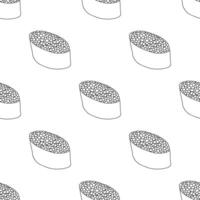 Seamless pattern with sushi for decorative print, wrapping paper, menu, wallpaper and fabric vector