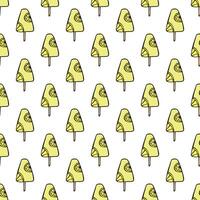 Seamless pattern with ice cream doodle for decorative print, wrapping paper, greeting cards, wallpaper and fabric vector