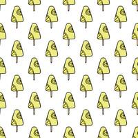 Seamless pattern with ice cream doodle for decorative print, wrapping paper, greeting cards, wallpaper and fabric vector