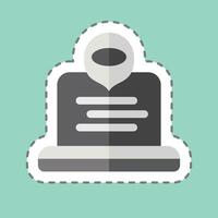 Sticker line cut Employee Monitoring. related to Remote Working symbol. simple design illustration vector