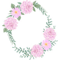 dibujado a mano rosado dalia floraciones - verano flor ilustración png